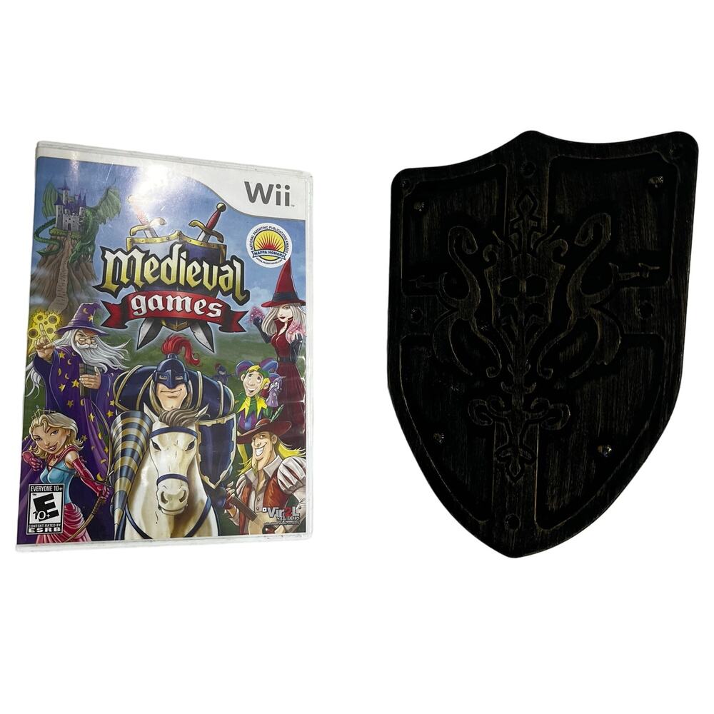 Nintendo Wii Medeival Games 2009 With Battle Shield
